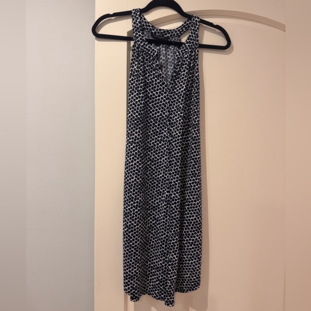 Banana Republic Navy and White Geometric Dress